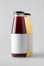 Juice Bottle Mock-Up - Two Bottles. Blank Label Royalty Free Stock Photo