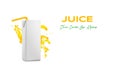 Juice Box Package with Straw Mockup on Isolated Background Royalty Free Stock Photo