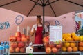 Juice Cart  Vendor in Tallin, Estonia Royalty Free Stock Photo