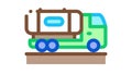 juice concentrate delivering truck Icon Animation