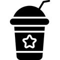 juice cup, juice glyph icon, vector design usa independence day