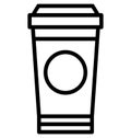 Juice Cup Line Isolated Vector Icon That can be easily modified or edit Royalty Free Stock Photo
