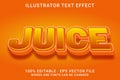 JUICE 3d -Editable text effect Royalty Free Stock Photo