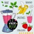 Juice detox set.