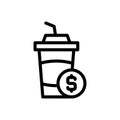 Juice dollar pay Royalty Free Stock Photo
