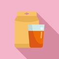 Juice drink icon flat vector. Food lunch Royalty Free Stock Photo