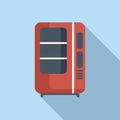 Juice drinking machine icon flat vector. Transported supply