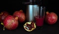 Juice extractor for healthy pomegranate juice. Healthy life concept