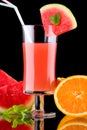 Juice and fresh fruits - organic, health drinks se Royalty Free Stock Photo