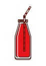juice fruit bottle isolated icon design