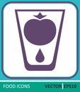 Juice, fruit drink. Vector Icon. Simple vector illustration for graphic and web design.