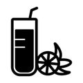 Juice line icon. vector illustration isolated. Royalty Free Stock Photo