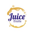 Juice logo design concept. Fruit and juice icon theme. Unique symbol of organic and healthy food