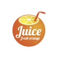 Orange logo design concept. Fruit and juice icon theme. Unique symbol of organic and healthy food