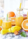 Juice made from fresh citrus fruits Royalty Free Stock Photo