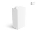 Juice and milk blank white carton box. Royalty Free Stock Photo