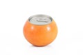 Juice of orange in tin Royalty Free Stock Photo