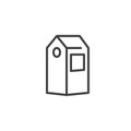 Juice paper pack line icon