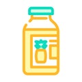 juice pineapple color icon vector illustration