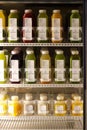 Juice in the refrigerator at New York City's Kaffe 1668