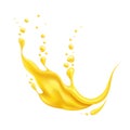 Vector realistic orange pineapple juice splash Royalty Free Stock Photo