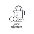 Juice squeezer line icon, outline sign, linear symbol, vector, flat illustration