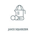 Juice squeezer vector line icon, linear concept, outline sign, symbol