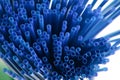 Blue color abstract Juice straws for drinking cola and bear
