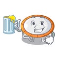 With juice trampoline illustration icon for cartoon design