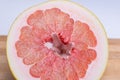 Juice vesicles and seeds of pomelo cross section