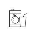 Juice, vitamins icon. Element of Health life icon. Thin line icon