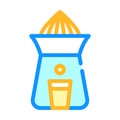 Juicer equipment color icon vector symbol illustration
