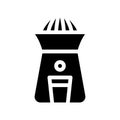 Juicer equipment glyph icon vector symbol illustration