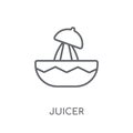 Juicer linear icon. Modern outline Juicer logo concept on white