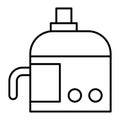 Juicer machine thin line icon. Squeezer vector illustration isolated on white. Utensil outline style design, designed