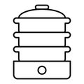 Juicer thin line icon. Juice machine vector illustration isolated on white. Juice maker outline style design, designed