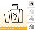 Juicer simple black line vector icon