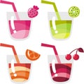 Juices and drinks Royalty Free Stock Photo