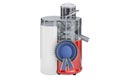 Juicing machine with best choice badge, 3D rendering