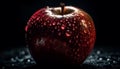 Juicy apple drop showcases freshness in nature generated by AI