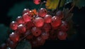 Juicy berry bunch on wet branch, a refreshing autumn dessert generated by AI Royalty Free Stock Photo