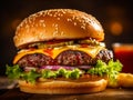 A juicy burger is a delicious sandwich made with a beef patty that is cooked to perfection and seasoned with salt and pepper.Gener