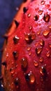 Juicy Cactus Pear Slice in Extreme Macro Close-Up .