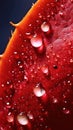 Juicy Cactus Pear Slice in Extreme Macro Close-Up .