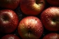 Juicy, colorful apples on a neutral background - perfect for designs related to food, nutrition, as well as health and dietetics.