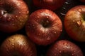 Juicy, colorful apples on a neutral background - perfect for designs related to food, nutrition, as well as health and dietetics.