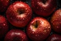 Juicy, colorful apples on a neutral background - perfect for designs related to food, nutrition, as well as health and dietetics.