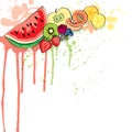 Juicy colorful fruit vector background,can be used as banner