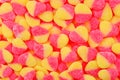 Juicy colorful jelly sweets. Gummy candies