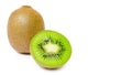 juicy delicious and healthy ripe kiwi, isolated on white background. copy space, template. Royalty Free Stock Photo